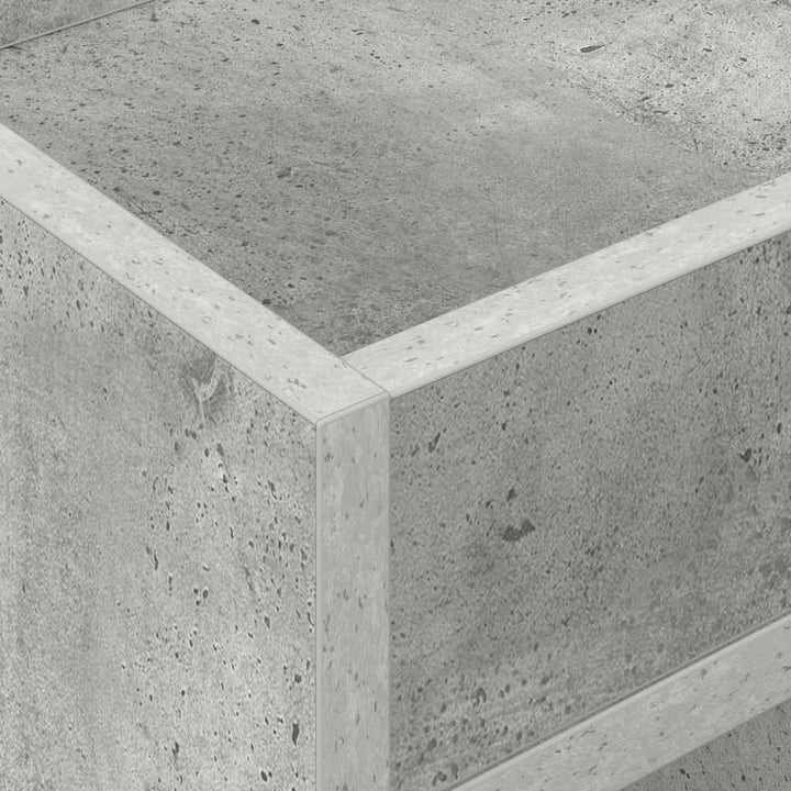 Endebord 2 pcs Beton Grå 30 x 30 x 56 cm Konstrueret træ