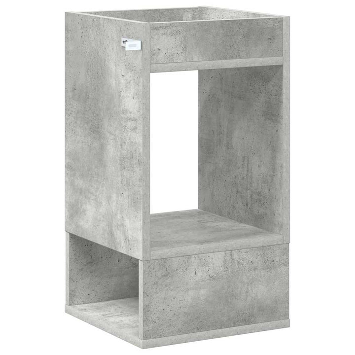 Endebord 2 pcs Beton Grå 30 x 30 x 56 cm Konstrueret træ