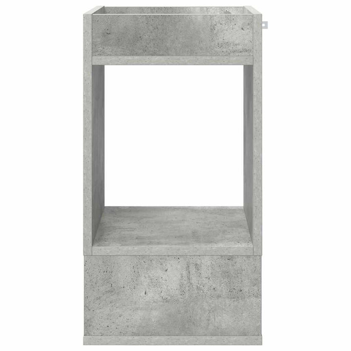 Endebord 2 pcs Beton Grå 30 x 30 x 56 cm Konstrueret træ