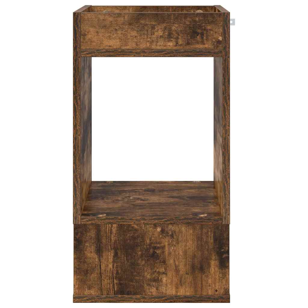 Endebord 2 stk. Røget eg 30 x 30 x 56 cm Konstrueret træ