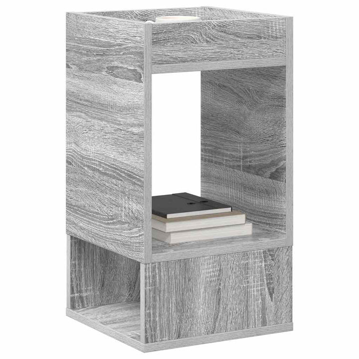 Endebord 2 pcs Grå Sonoma 30 x 30 x 56 cm Konstrueret træ