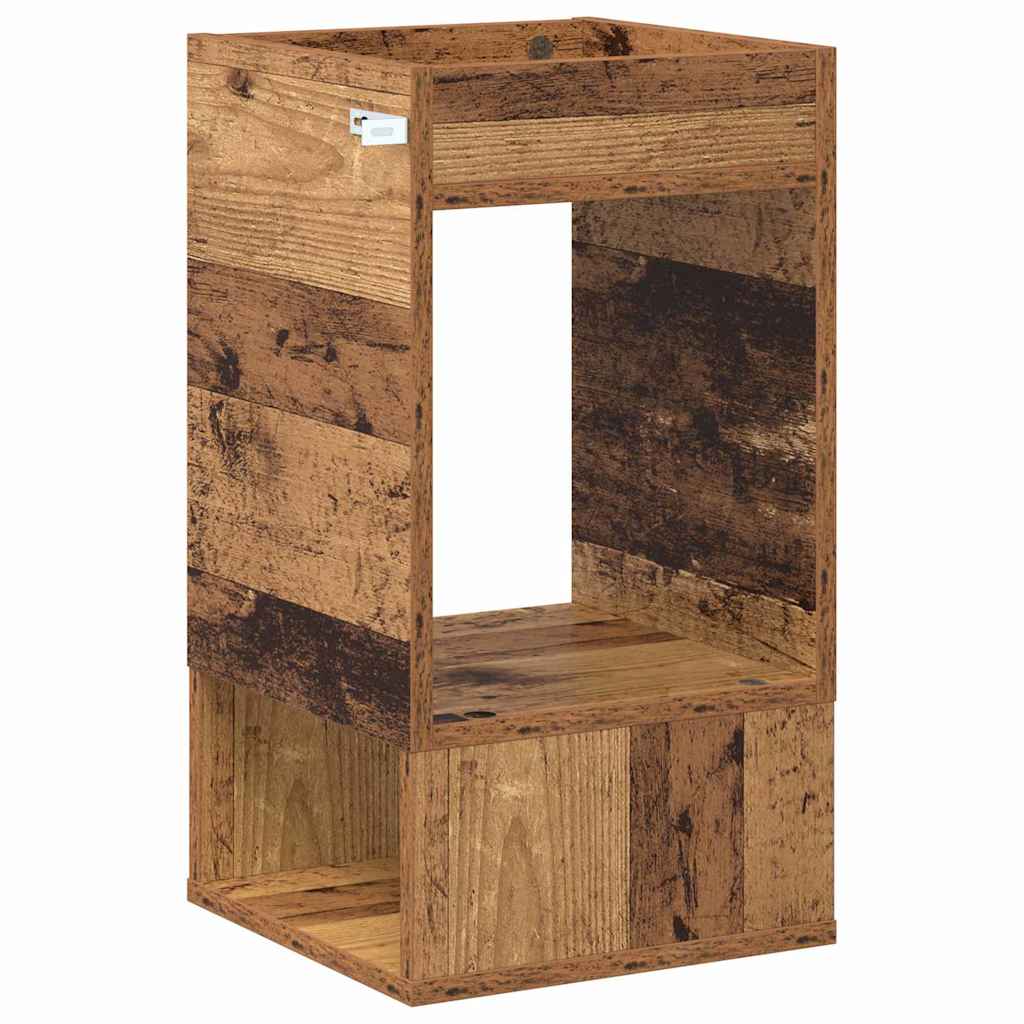 Endebord Gammelt træ 30 x 30 x 56 cm Konstrueret træ