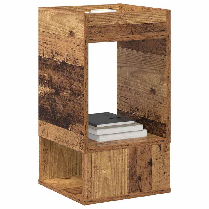 Endebord 2 pcs Gammelt træ 30 x 30 x 56 cm Konstrueret træ
