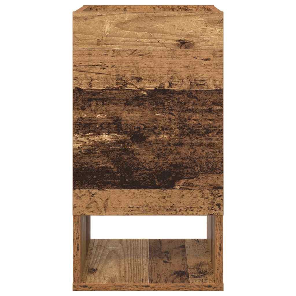 Endebord 2 pcs Gammelt træ 30 x 30 x 56 cm Konstrueret træ