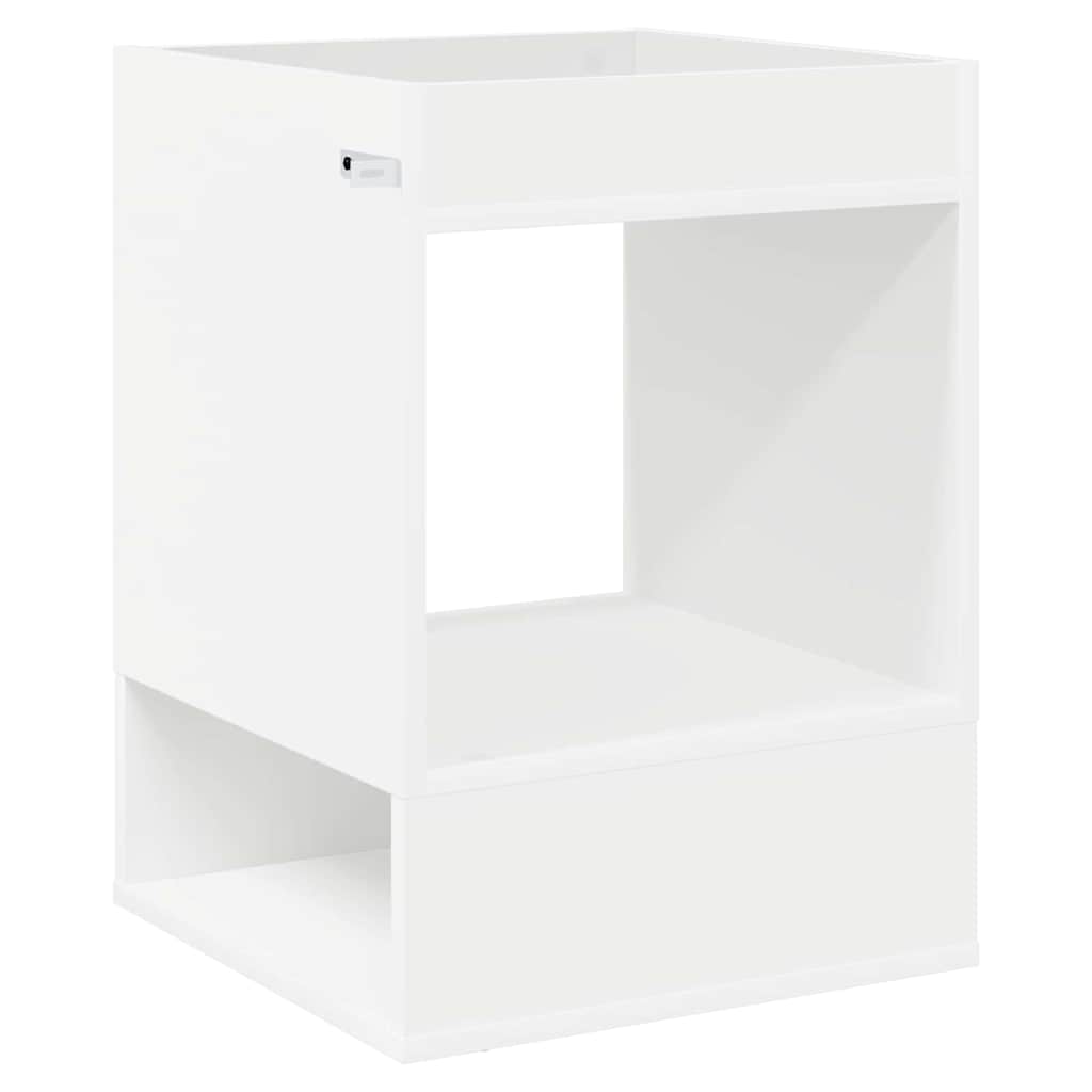 Endebord 2 pcs Hvid 40 x 40 x 56 cm Konstrueret træ