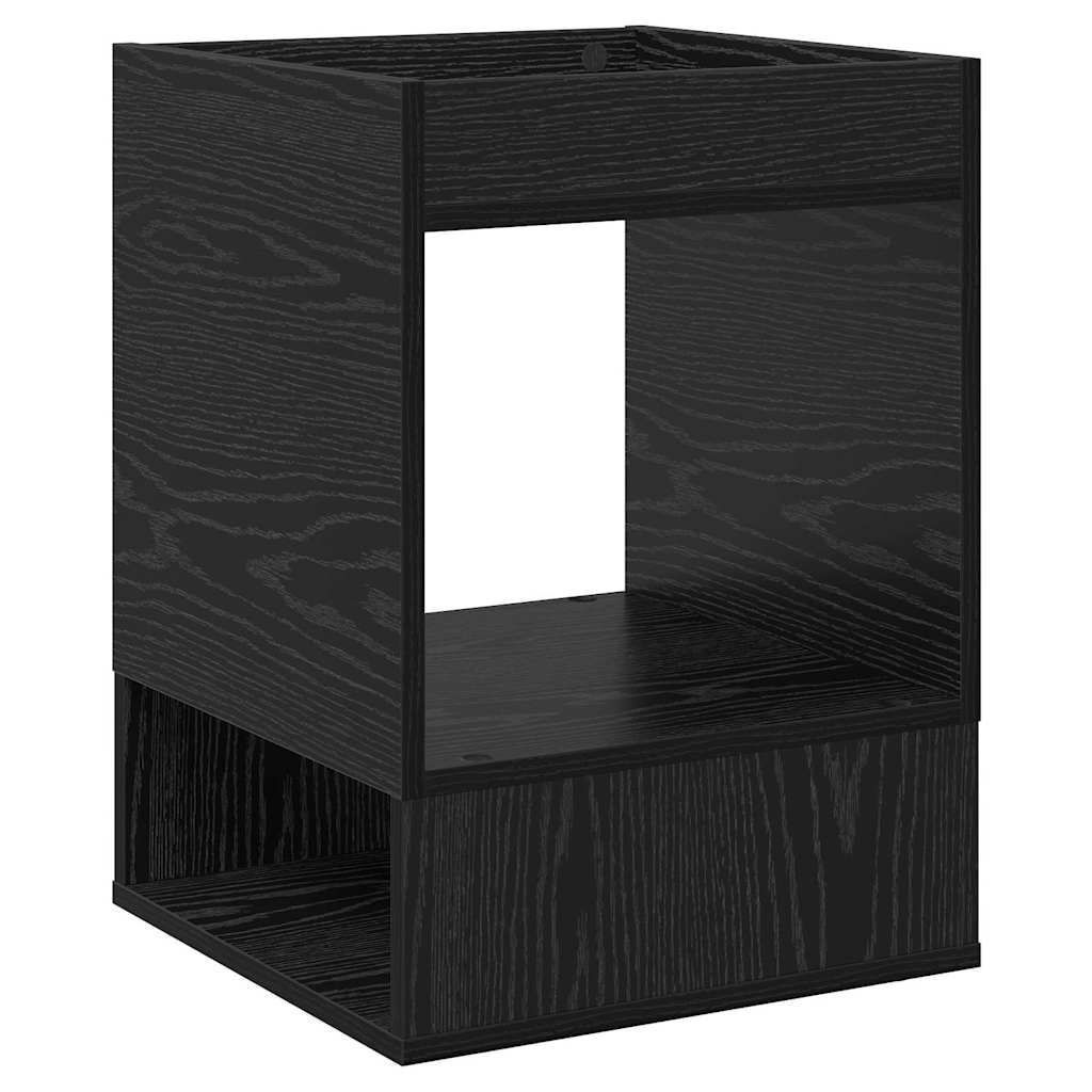 Endebord 2 pcs Sort eg 40 x 40 x 56 cm Konstrueret træ