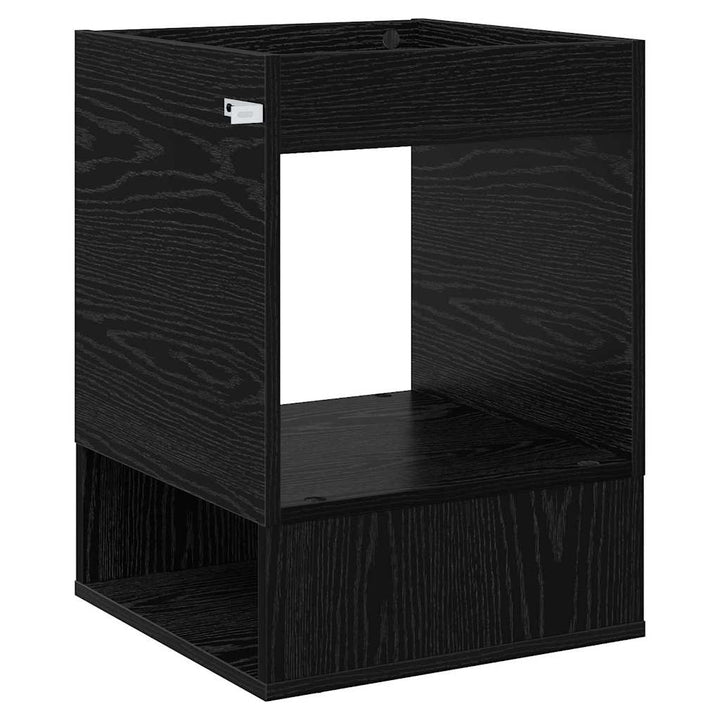 Endebord 2 pcs Sort eg 40 x 40 x 56 cm Konstrueret træ
