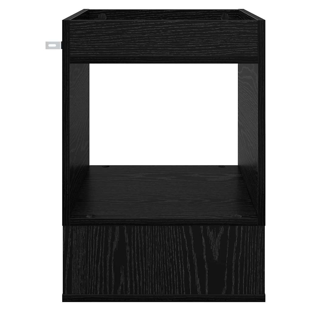 Endebord 2 pcs Sort eg 40 x 40 x 56 cm Konstrueret træ