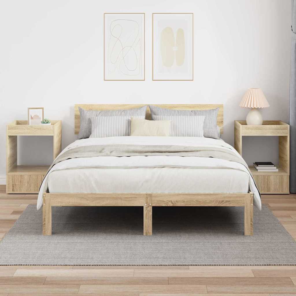 Endebord 2 pcs Sonoma eg 40 x 40 x 56 cm Konstrueret træ