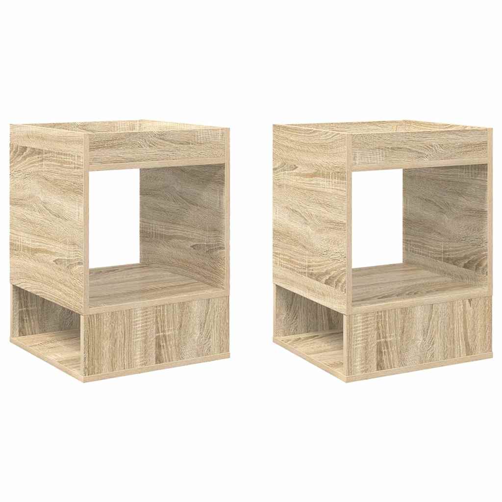 Endebord 2 pcs Sonoma eg 40 x 40 x 56 cm Konstrueret træ