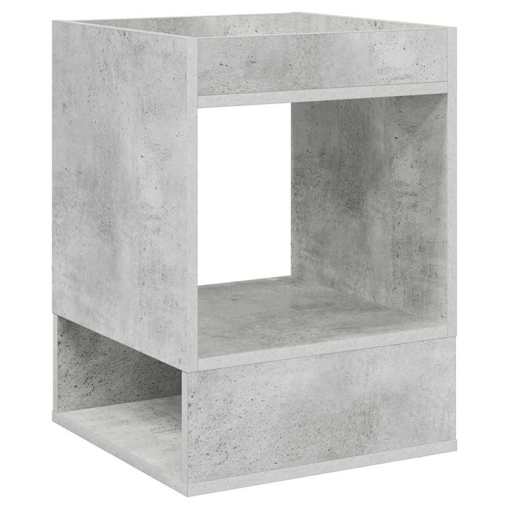 Endebord 2 pcs Beton Grå 40 x 40 x 56 cm Konstrueret træ