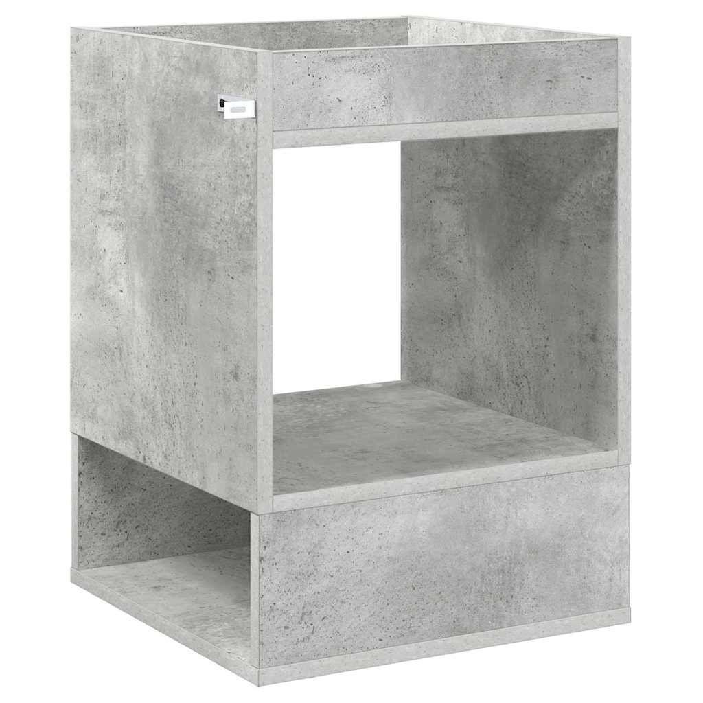 Endebord 2 pcs Beton Grå 40 x 40 x 56 cm Konstrueret træ