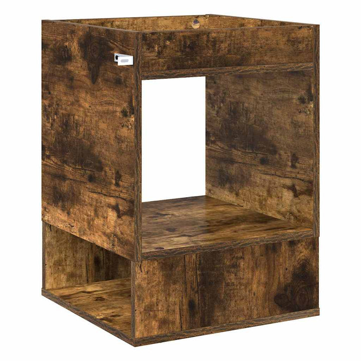 Endebord Røget eg 40 x 40 x 56 cm Konstrueret træ
