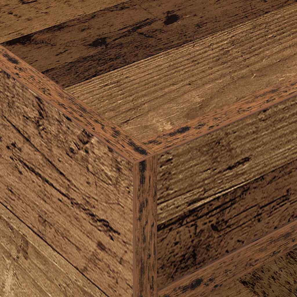 Endebord 2 pcs Gammelt træ 40 x 40 x 56 cm Konstrueret træ