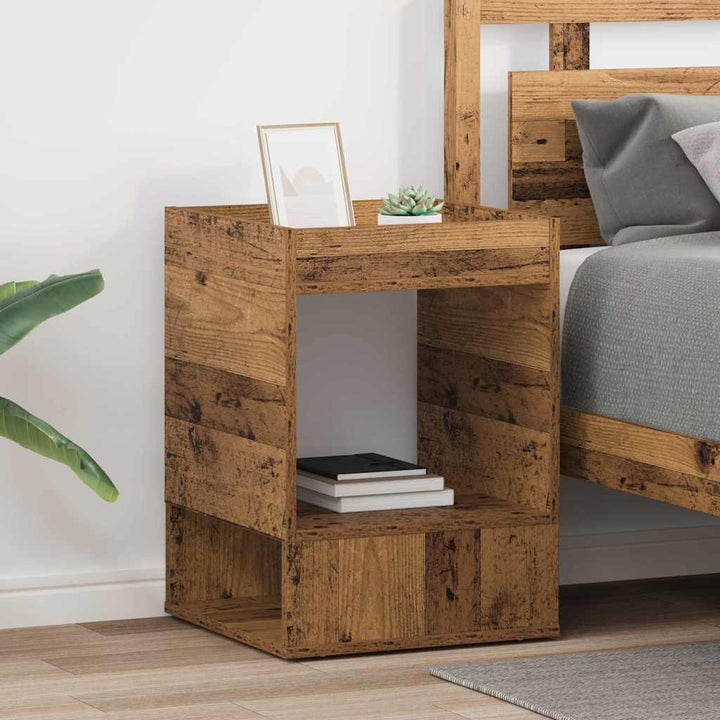 Endebord 2 pcs Gammelt træ 40 x 40 x 56 cm Konstrueret træ