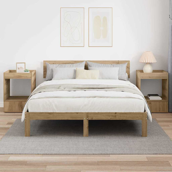 Endebord 2 stk. Artisan Egetræ 40 x 40 x 56 cm Konstrueret træ
