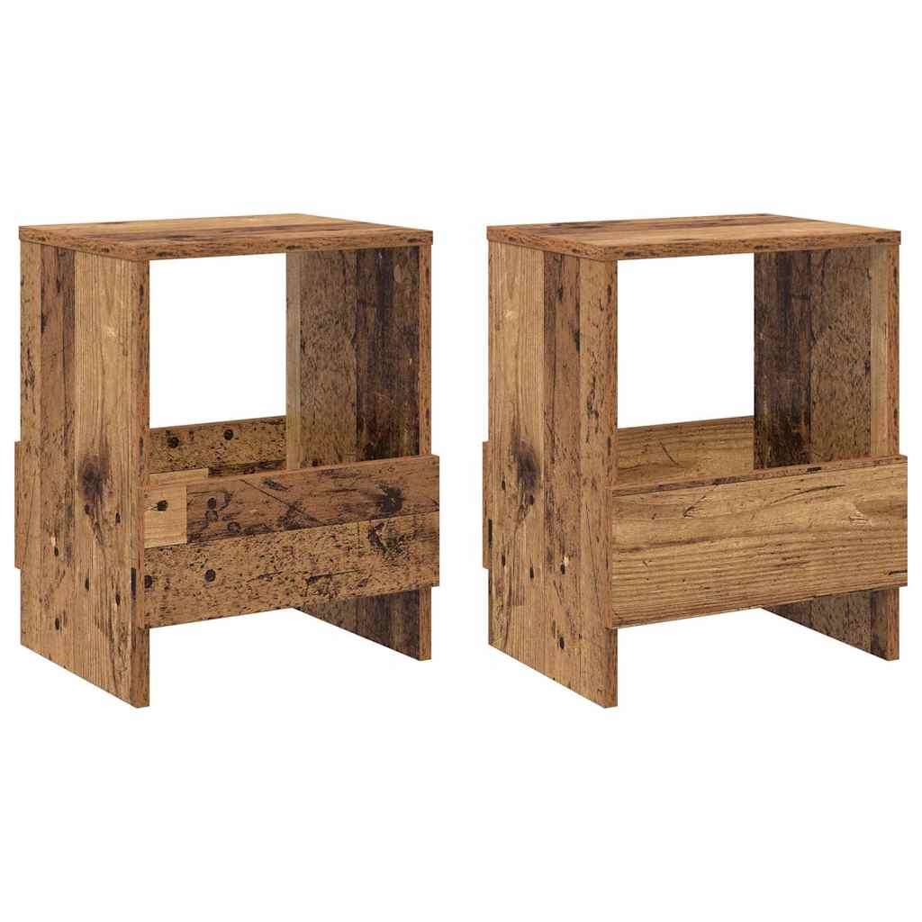 Magasin Rack 2 stk. Gammelt træ 35 x 30 x 45 cm