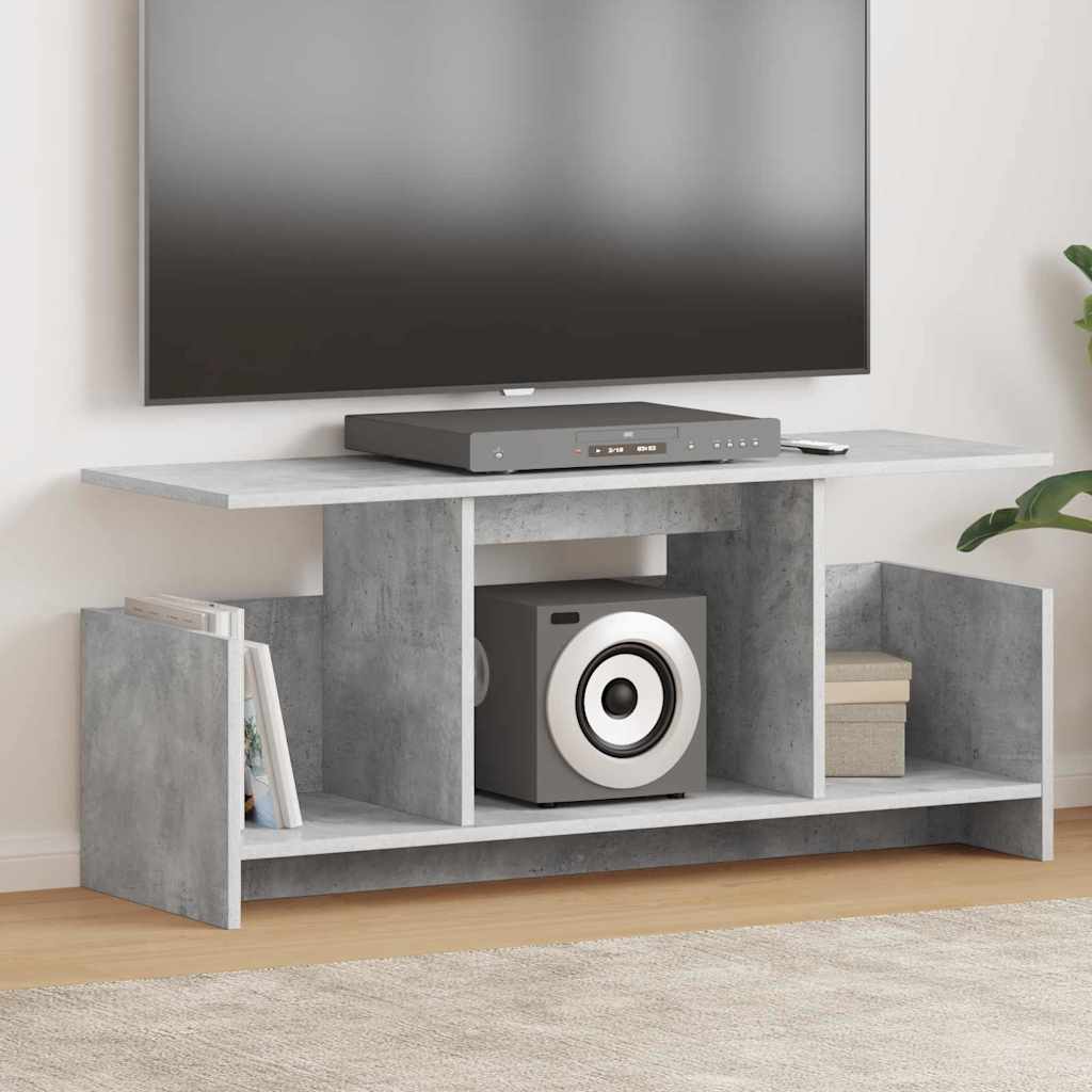 TV-bord 102 x 35 x 45 cm Beton Grå Konstrueret træ