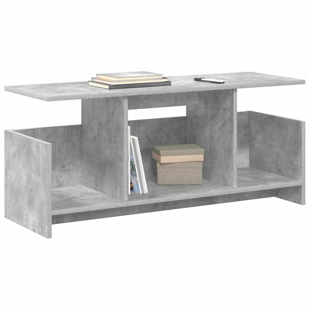 TV-bord 102 x 35 x 45 cm Beton Grå Konstrueret træ