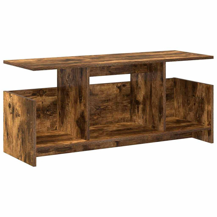 TV-bord 102 x 35 x 45 cm Røget eg Konstrueret træ