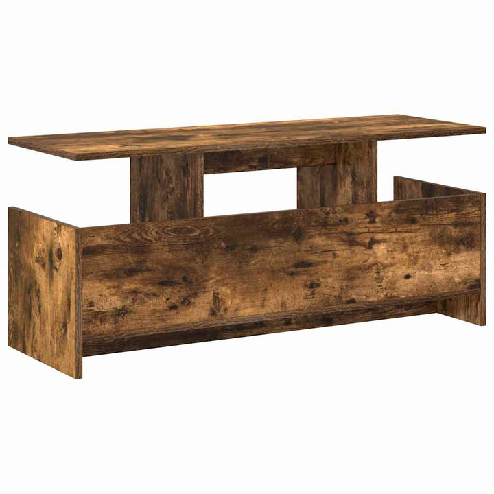 TV-bord 102 x 35 x 45 cm Røget eg Konstrueret træ