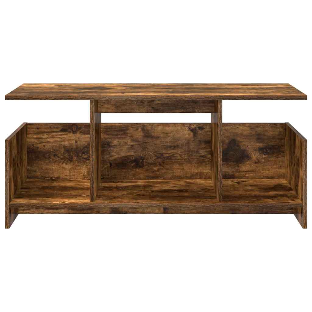 TV-bord 102 x 35 x 45 cm Røget eg Konstrueret træ