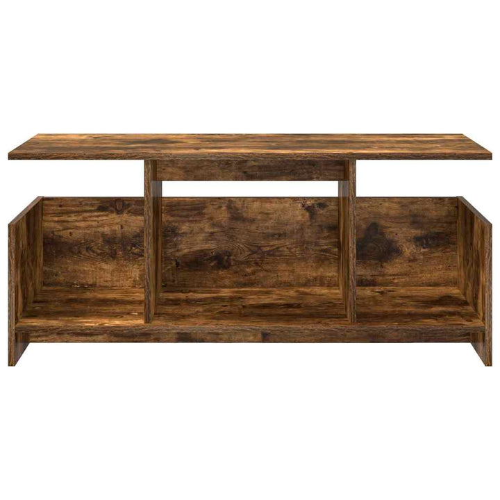 TV-bord 102 x 35 x 45 cm Røget eg Konstrueret træ