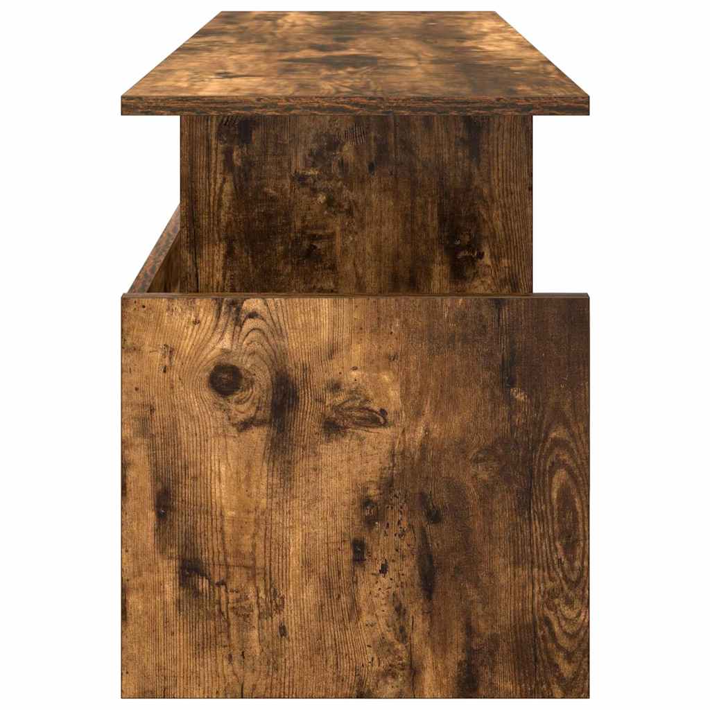 TV-bord 102 x 35 x 45 cm Røget eg Konstrueret træ