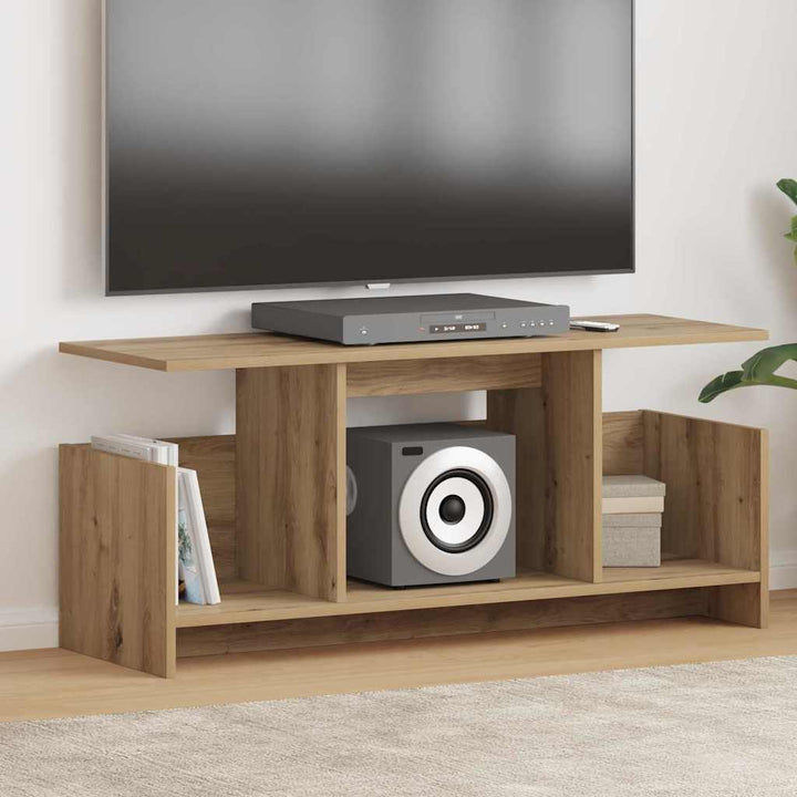 TV-bord 102 x 35 x 45 cm Artisan Egetræ Konstrueret træ