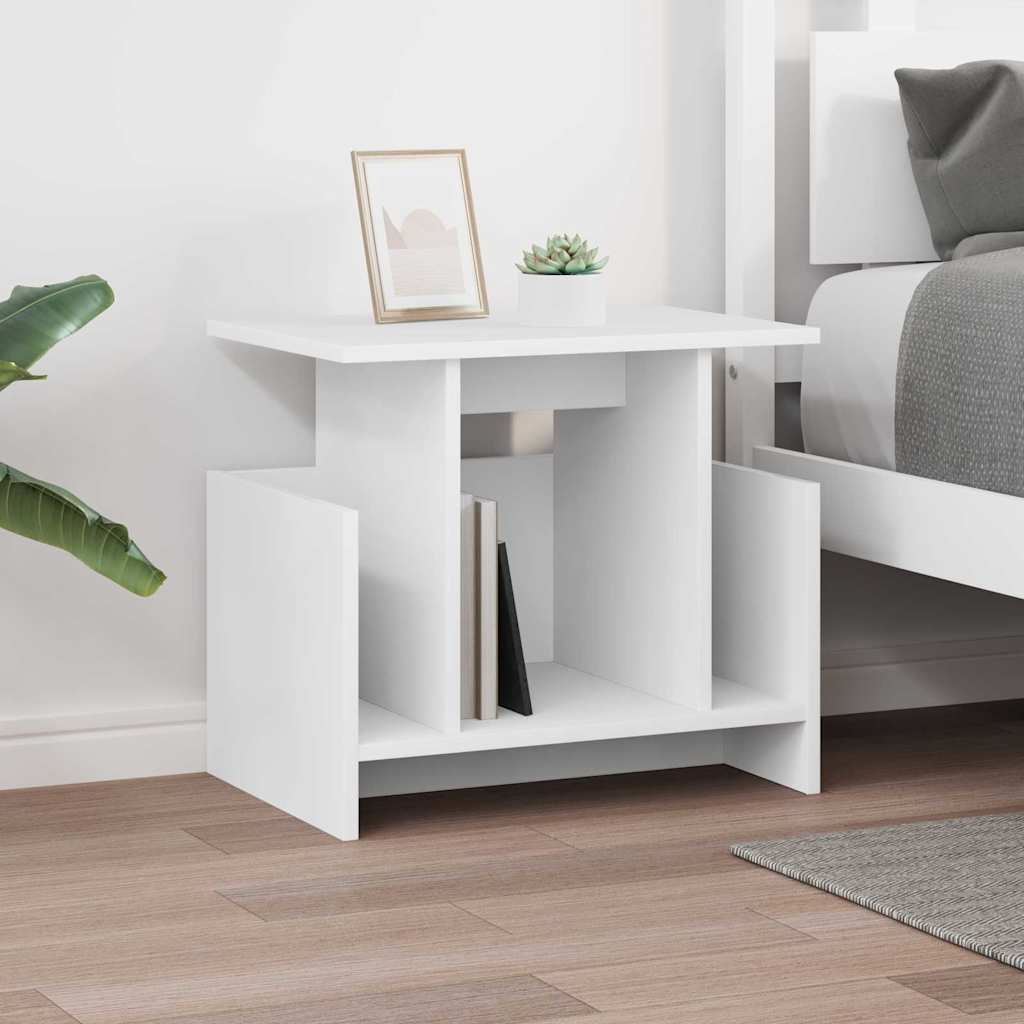 TV-bord 2 pcs Hvid 50 x 35 x 45 cm Konstrueret træ