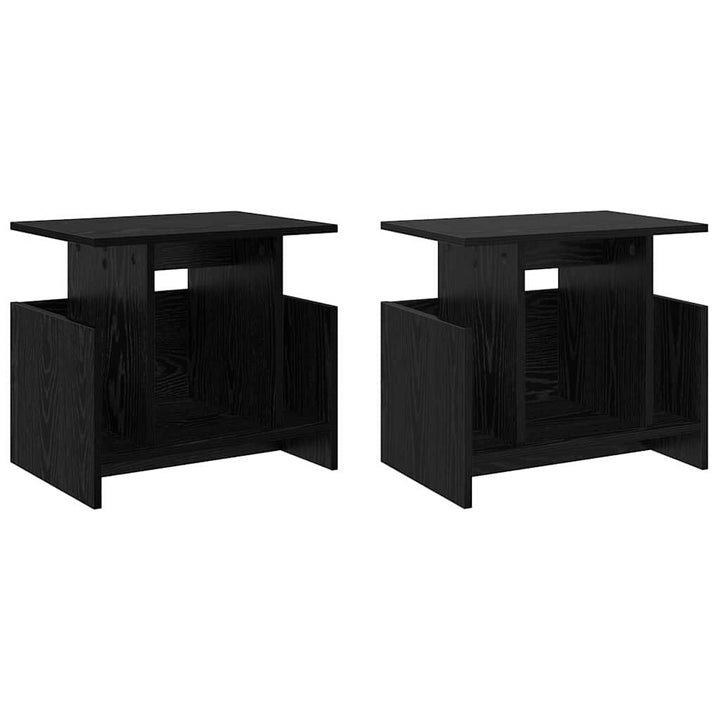 TV-bord 2 pcs Sort eg 50 x 35 x 45 cm Konstrueret træ