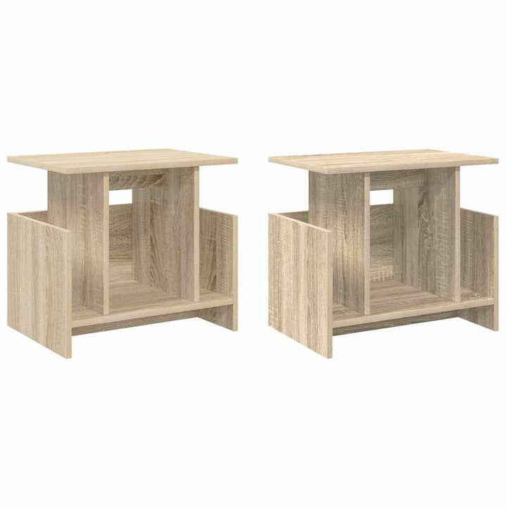 TV-bord 2 pcs Sonoma eg 50 x 35 x 45 cm Konstrueret træ