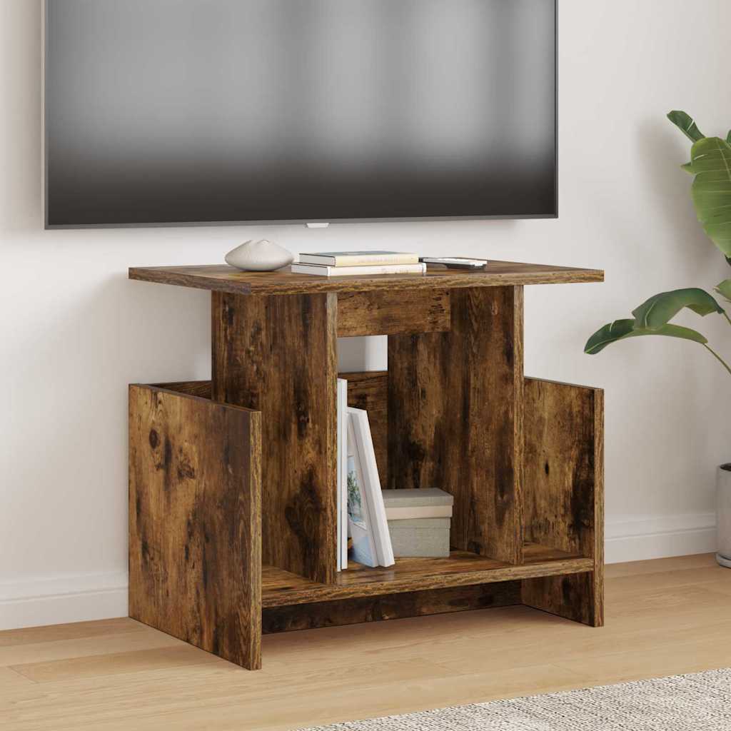 TV-bord 50 x 35 x 45 cm Røget eg Konstrueret træ