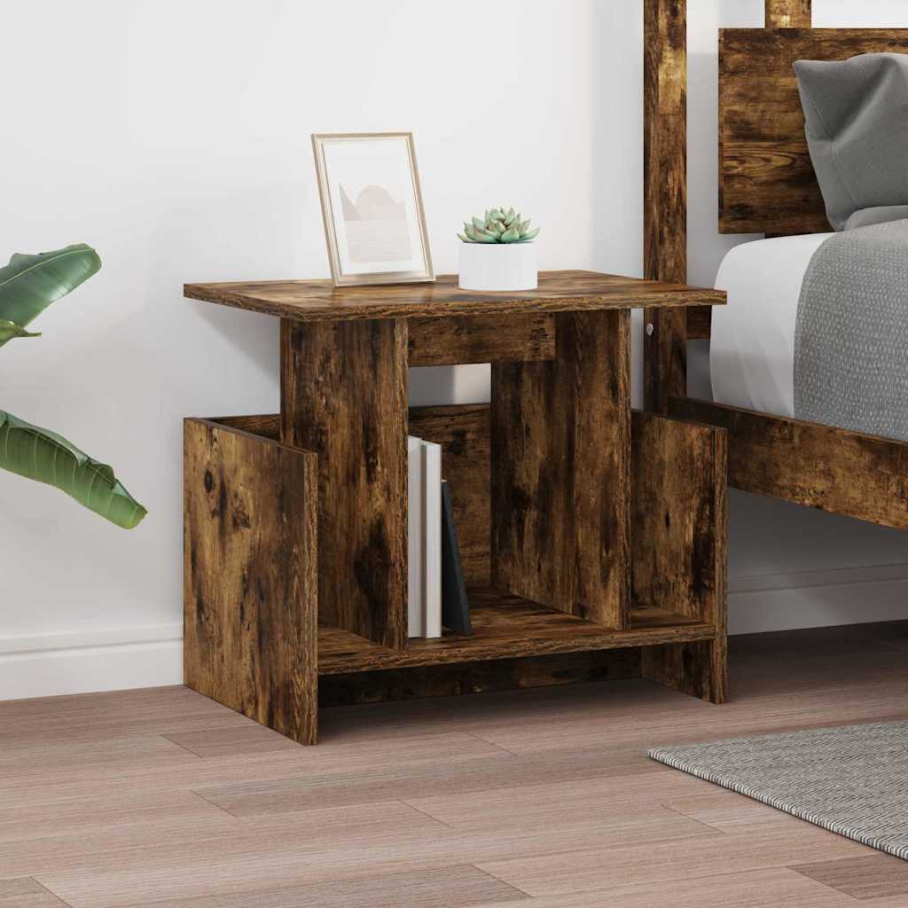 TV-bord 50 x 35 x 45 cm Røget eg Konstrueret træ