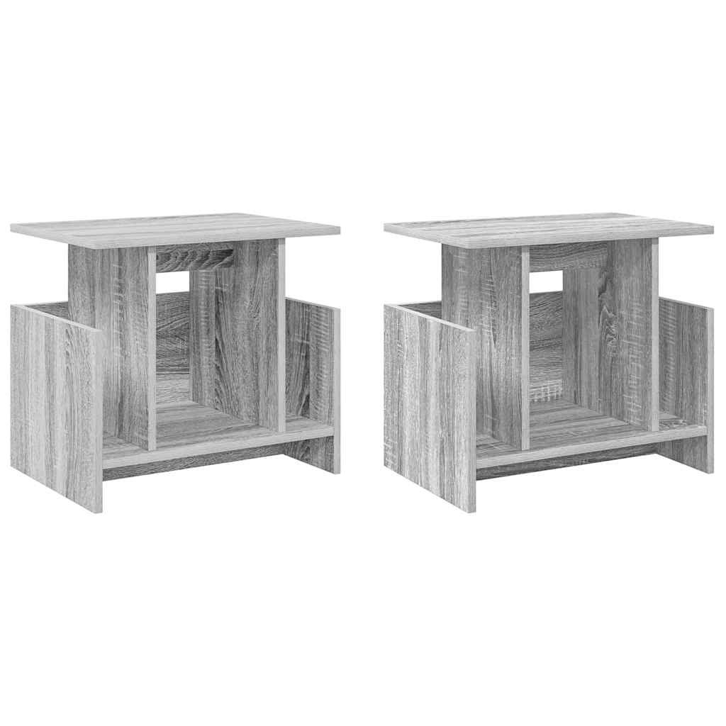 TV-bord 2 pcs Grå Sonoma 50 x 35 x 45 cm Konstrueret træ
