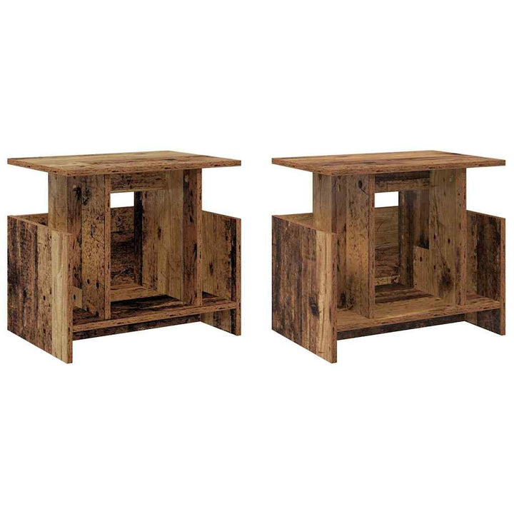TV-bord 2 pcs Gammelt træ 50 x 35 x 45 cm Konstrueret træ