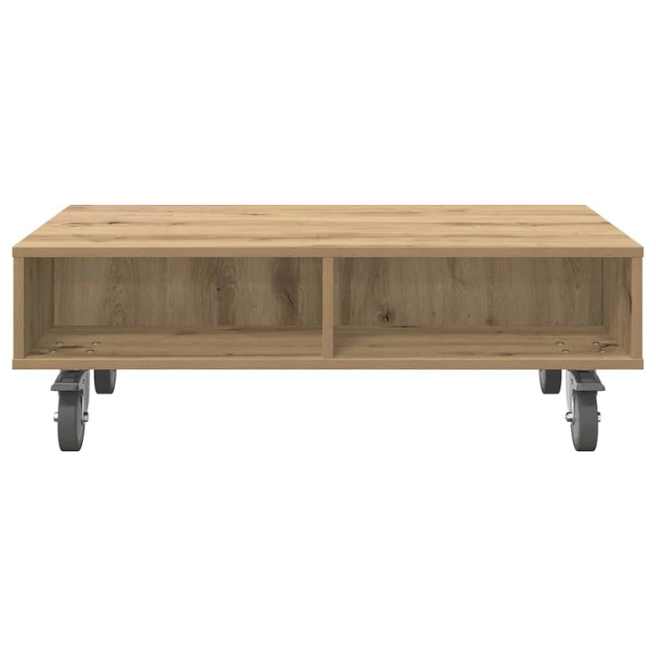 Sidebord med hjul Artisan Egetræ 90 x 50 x 30 cm
