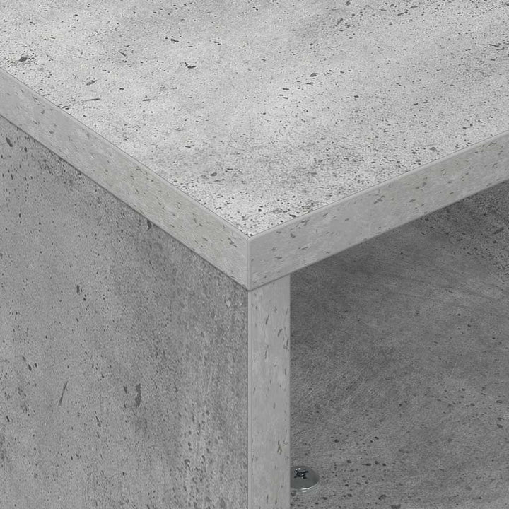 Sidebord med hjul Beton Grå 50,5 x 50 x 30 cm Konstrueret træ