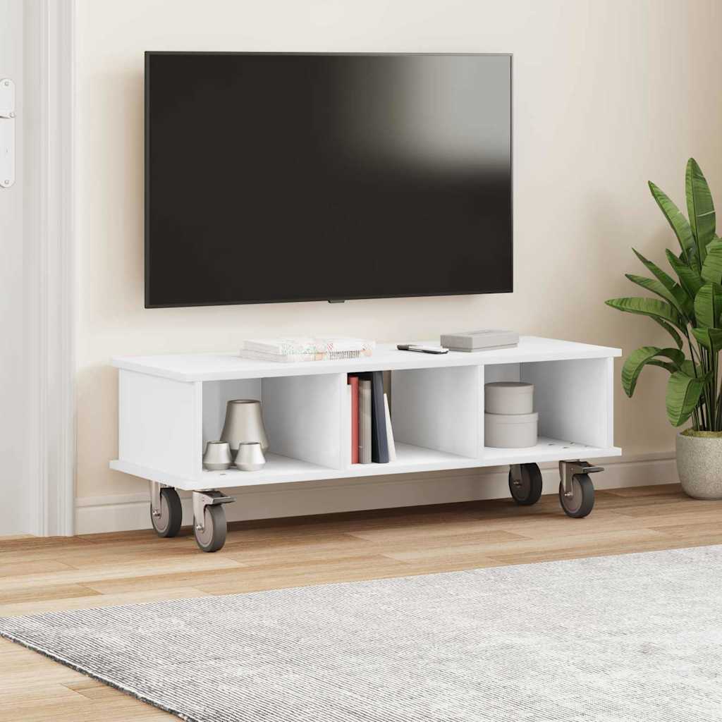 TV-bord Hvid 100 x 35 x 35 cm Konstrueret træ