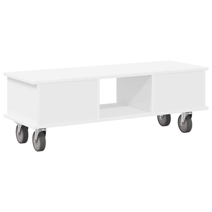 TV-bord Hvid 100 x 35 x 35 cm Konstrueret træ