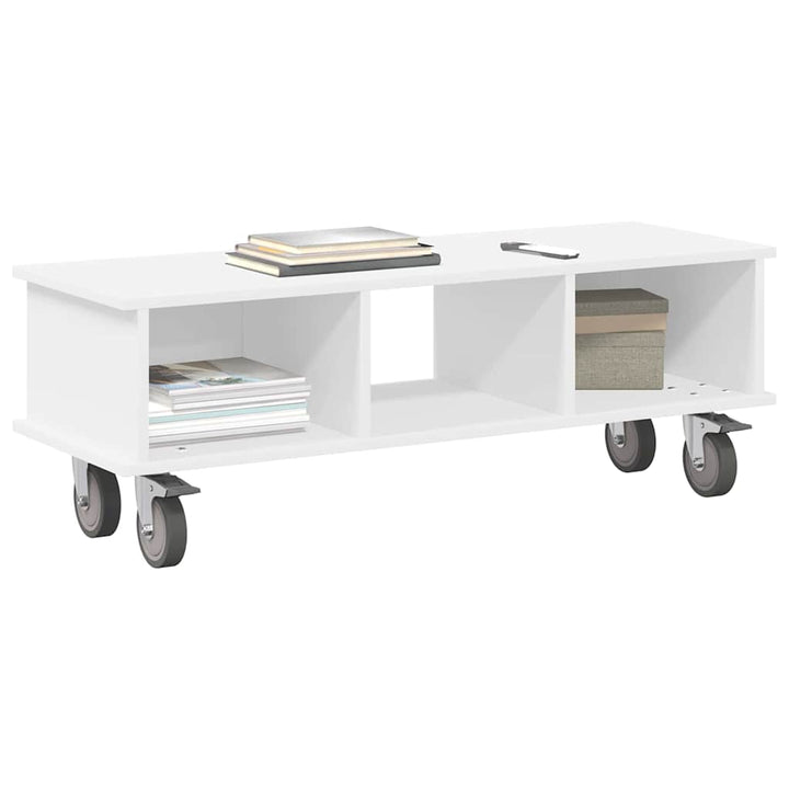 TV-bord Hvid 100 x 35 x 35 cm Konstrueret træ