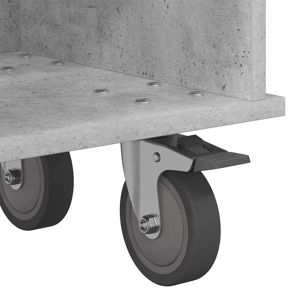 TV-bord Beton Grå 100 x 35 x 35 cm Konstrueret træ