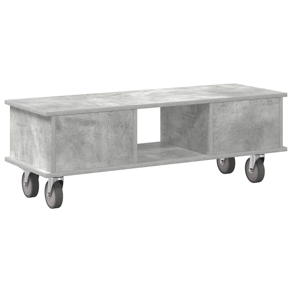 TV-bord Beton Grå 100 x 35 x 35 cm Konstrueret træ