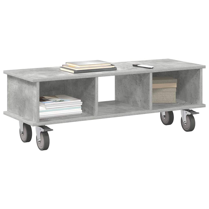 TV-bord Beton Grå 100 x 35 x 35 cm Konstrueret træ