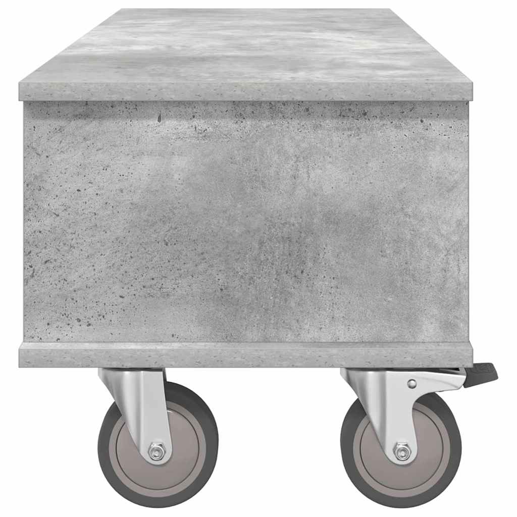 TV-bord Beton Grå 100 x 35 x 35 cm Konstrueret træ