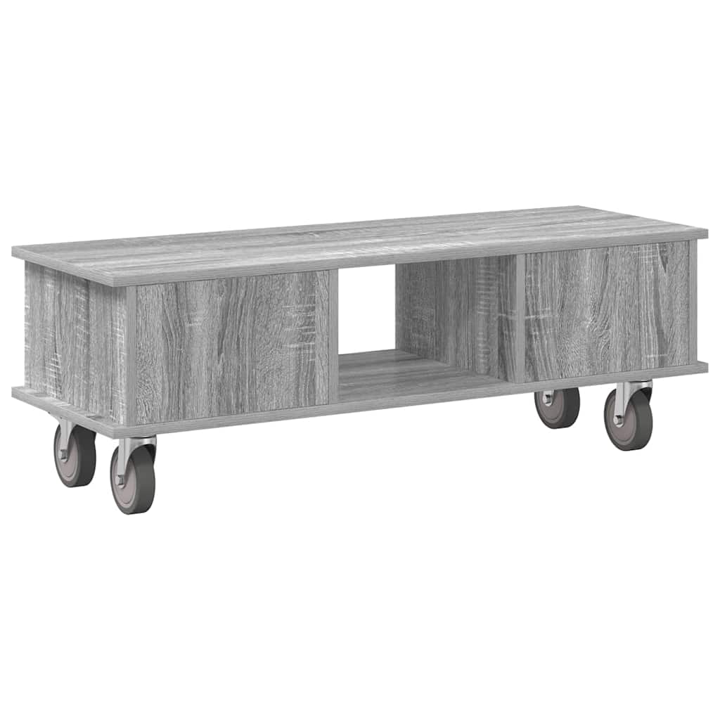 TV-bord Grå Sonoma 100 x 35 x 35 cm Konstrueret træ