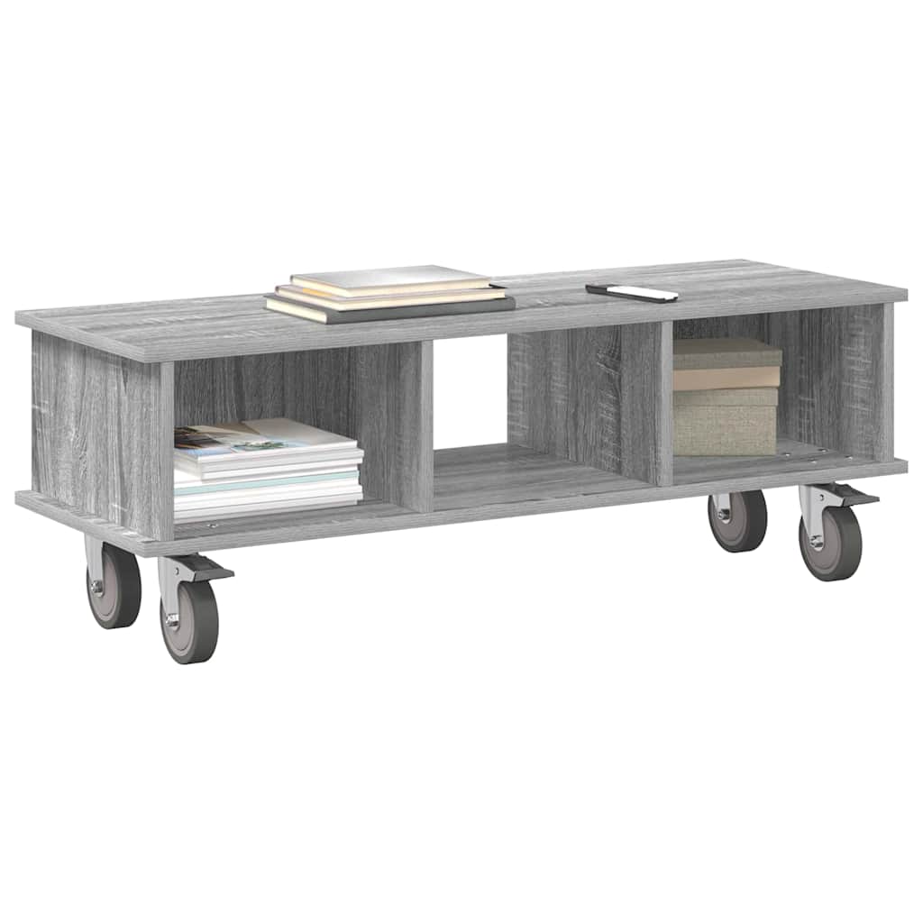 TV-bord Grå Sonoma 100 x 35 x 35 cm Konstrueret træ