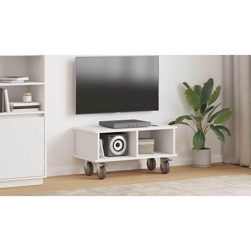 TV-bord Hvid 68,5 x 35 x 35 cm Konstrueret træ