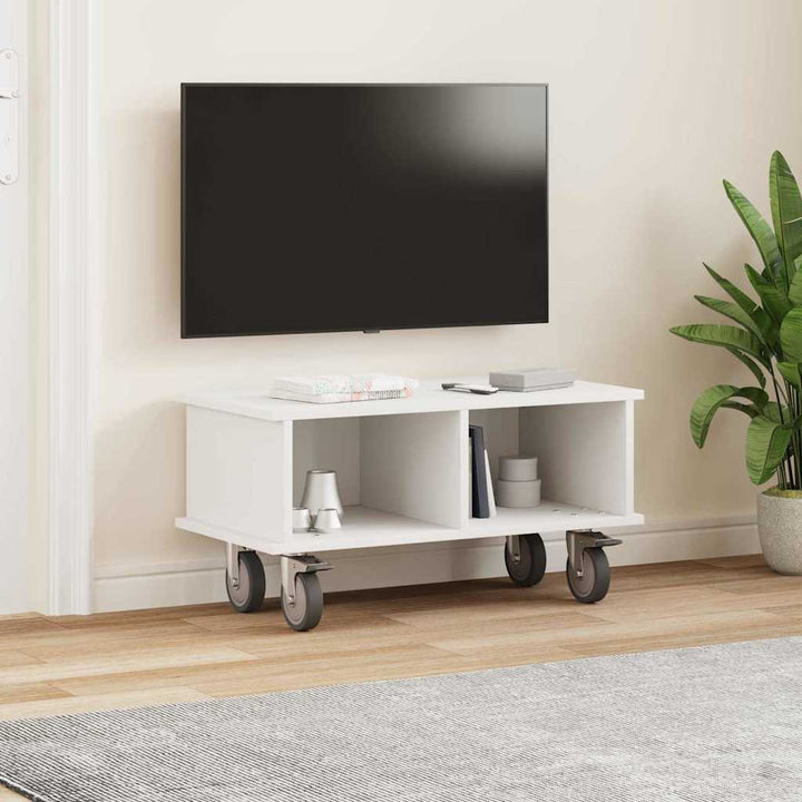 TV-bord Hvid 68,5 x 35 x 35 cm Konstrueret træ