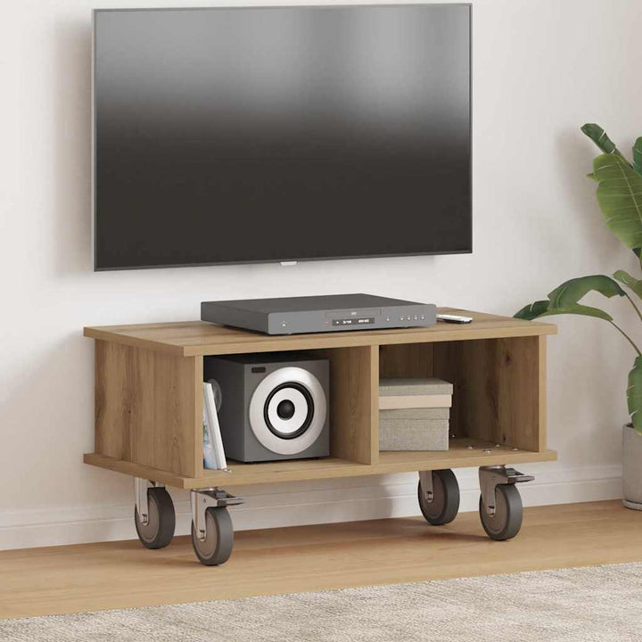 TV-bord 68,5 x 35 x 35 cm Artisan Egetræ Konstrueret træ